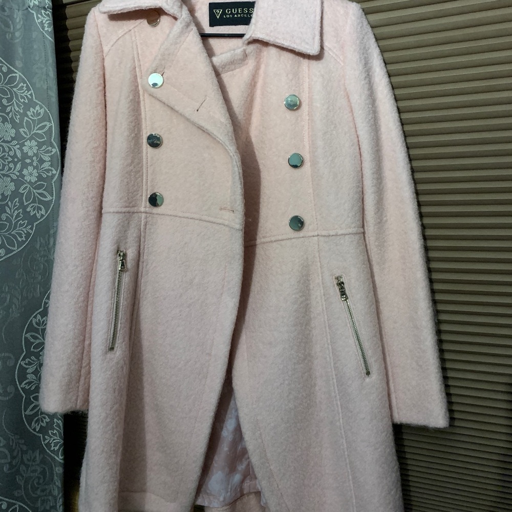 Guess Los Angeles light pink 100% wool jacket